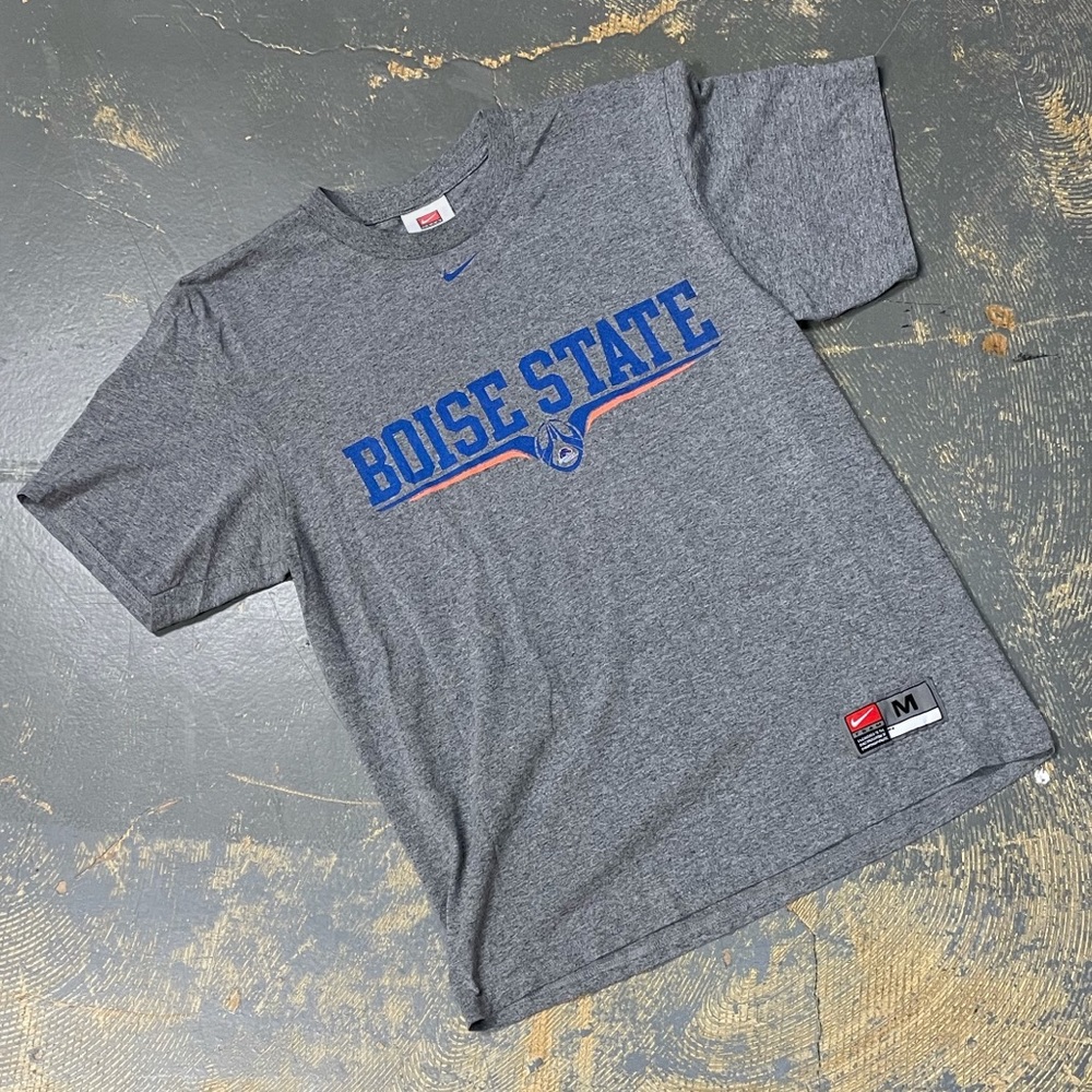 Nike Team Boise State Broncos Shirt Team Medium Grey Blue Orange Football